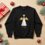 Kids Personalised Angel Christmas Sweatshirt, thumbnail 1 of 4