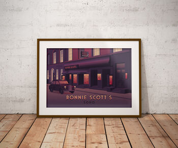 Ronnie Scott's London Travel Poster Art Print, 6 of 8