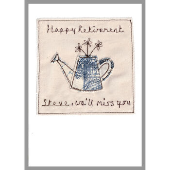 Personalised Watering Can Birthday / Retirement Card, 3 of 10