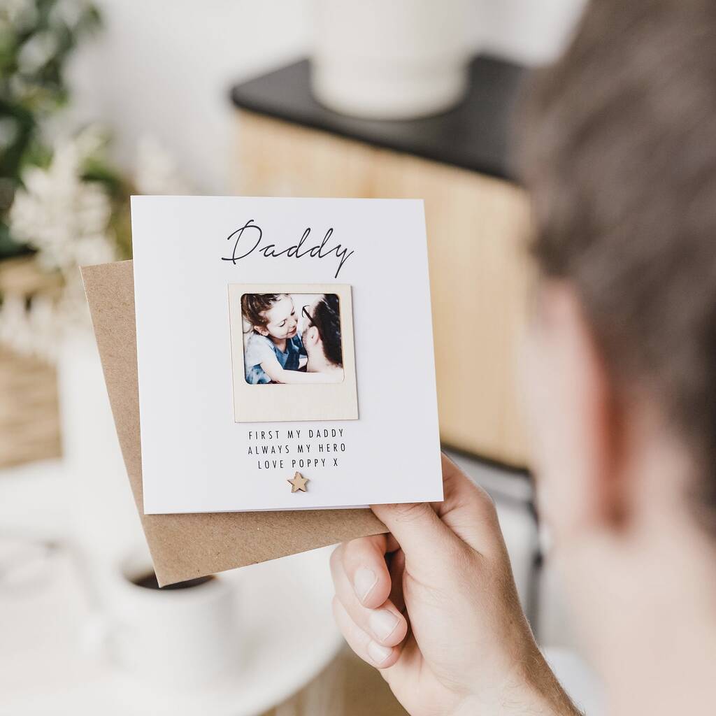 Luxury Fathers Day Photo Frame Card, 1 of 3