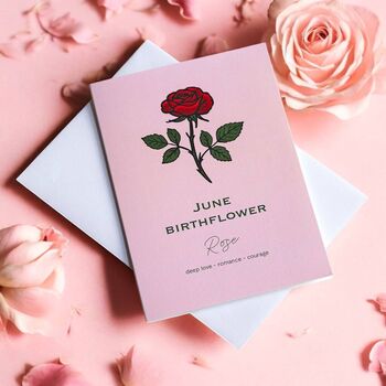 June Birth Flower Rose Card, 2 of 2