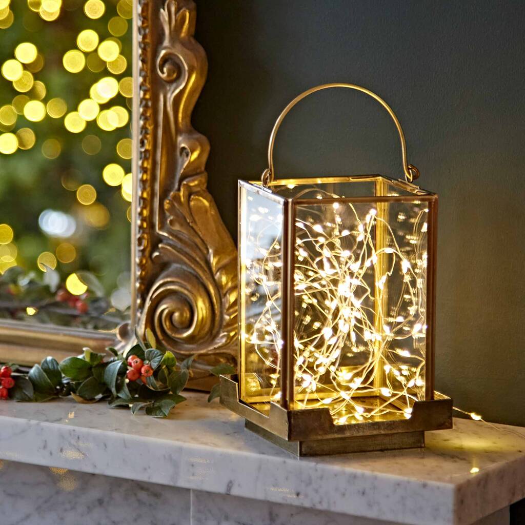 Handmade Antique Brass Candle Lantern By Paper High