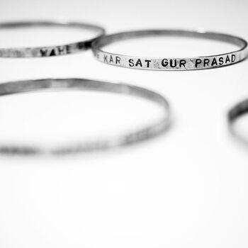 Handmade Hand Stamped Mantra Or Quote Bangle, 2 of 6