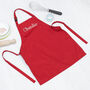 Personalised Kid's Red Santa's Little Helper Apron, thumbnail 6 of 8