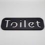 Black Self Adhesive Bathroom Toilet Door Sign Word, thumbnail 5 of 5