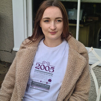 Personalised 21st Birthday Gift 2005 T Shirt, 7 of 9