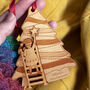 Hanging The Star Personalised Christmas Tree Decoration, thumbnail 4 of 5