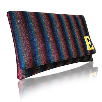 Rainbow Sparkle Clutch With Personalised Initial, 3 of 6