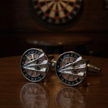 Personalised Dartboard With Darts Cufflinks, 8 of 12