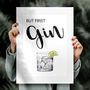 But First Gin Typography Print, thumbnail 2 of 8