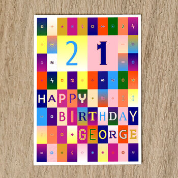 Personalised 21st Birthday Card Age And Name 2004, 5 of 10