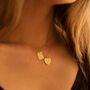 Chunky 14 K Gold Plated Silver Heart Love Necklace Set, thumbnail 1 of 6