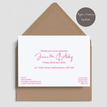 Formal Invitations Eight Styles Thirty Colours, 7 of 9