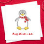Children's Personalised Christmas Pengiun Card, thumbnail 1 of 3
