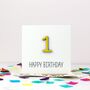 Colourful Wooden Number Birthday Card, thumbnail 1 of 3