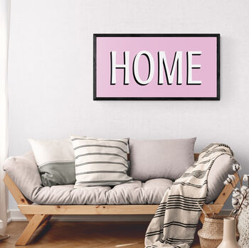 Personalised Word Sign Print With Optional Messages, 10 of 12