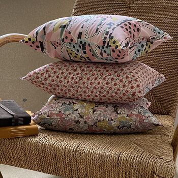 Cushion Embroidered Liberty Print Personalisation, 4 of 4