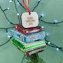 Personalised Stack Of Books Bauble For Reader, thumbnail 1 of 4