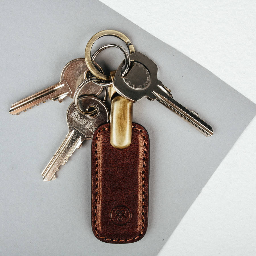 Luxury Leather Key Ring. 'The Ponte', 1 of 9