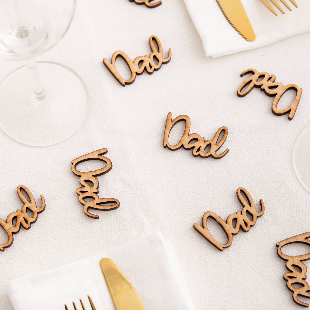 Wooden Dad Table Confetti Decorations