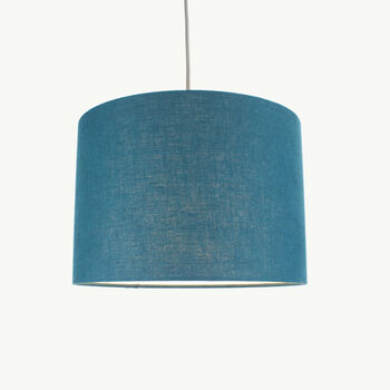 Linen Deep Turquoise Lampshade, 3 of 9