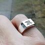 Personalised Initial Silver Signet Ring, thumbnail 1 of 11