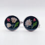 Cufflinks Real Flowers Leaves Hand Made 12mm, thumbnail 2 of 11