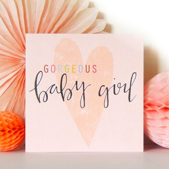 Baby Girl Card With Silver Foiled Writing, 3 of 5