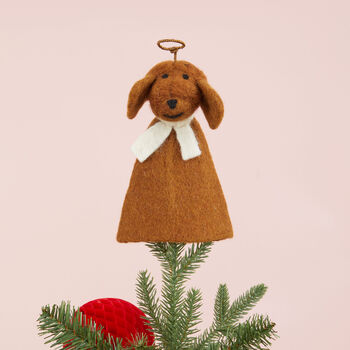Festive Felt Dog Tree Topper, 3 of 3