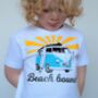 Personalised Beachbound Campervan Slogan T Shirt, thumbnail 5 of 6