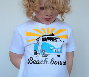 Personalised Beachbound Campervan Slogan T Shirt, 5 of 6