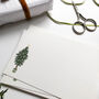 Christmas Tree Hand Illustrated Flat Notecards, thumbnail 2 of 5