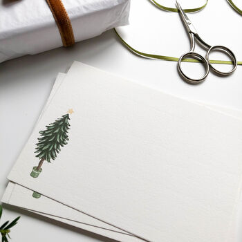 Christmas Tree Hand Illustrated Flat Notecards, 2 of 5