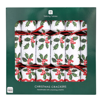 Botanical Holly White Christmas Cracker Set Of 12, 7 of 7