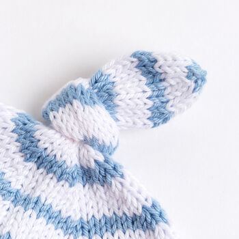 Baby Cotton Striped Hat Easy Knitting Kit, 4 of 8