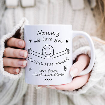 Personalised Mug 'Nanny Love You This Much', 2 of 4