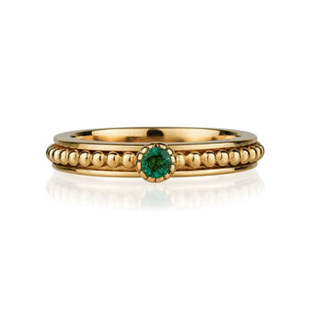 Lalita Emerald Gold Vermeil Spinning Ring, 3 of 9