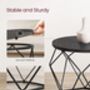 Set Of Two Round Coffee Tables Modern Steel Frame, thumbnail 7 of 12
