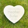 Personalised Modern Engraved Resin Heart Grave Marker, thumbnail 3 of 5