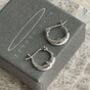 Sterling Silver Crescent Moon Face Hoops, thumbnail 9 of 9