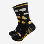 Men's Cheese Board Bamboo Socks Black, thumbnail 1 of 4