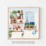 Parisian Kitchen Overlooking The Eiffel Tower Art Print, thumbnail 2 of 3