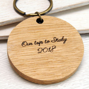 Personalised Special Destination Map Wooden Keyring, 3 of 5