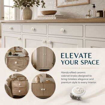 Minimalist Floral Round Shaped Drawer Knob, 3 of 7