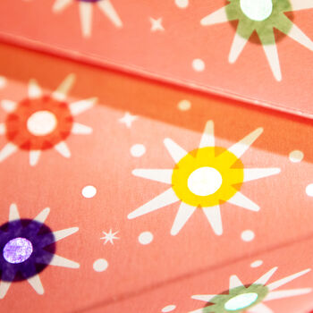 Pink Star Lampshade With Multi Coloured Design, 4 of 5