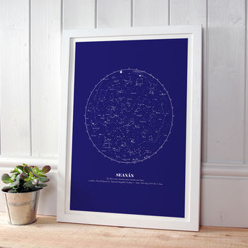 Personalised Star Map Globe Print, 7 of 8