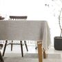 Khaki Cotton Linen Rectangular Table Cloth, thumbnail 6 of 7