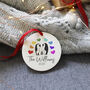 Family Christmas Rainbow Penguin Ceramic Decoration, thumbnail 5 of 5