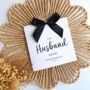 To My Husband On Our Wedding Day Card, Luxury Bow Wedding Card, thumbnail 1 of 4