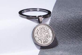 1930 95th Birthday Sixpence Coin Keyring Gift, 4 of 5